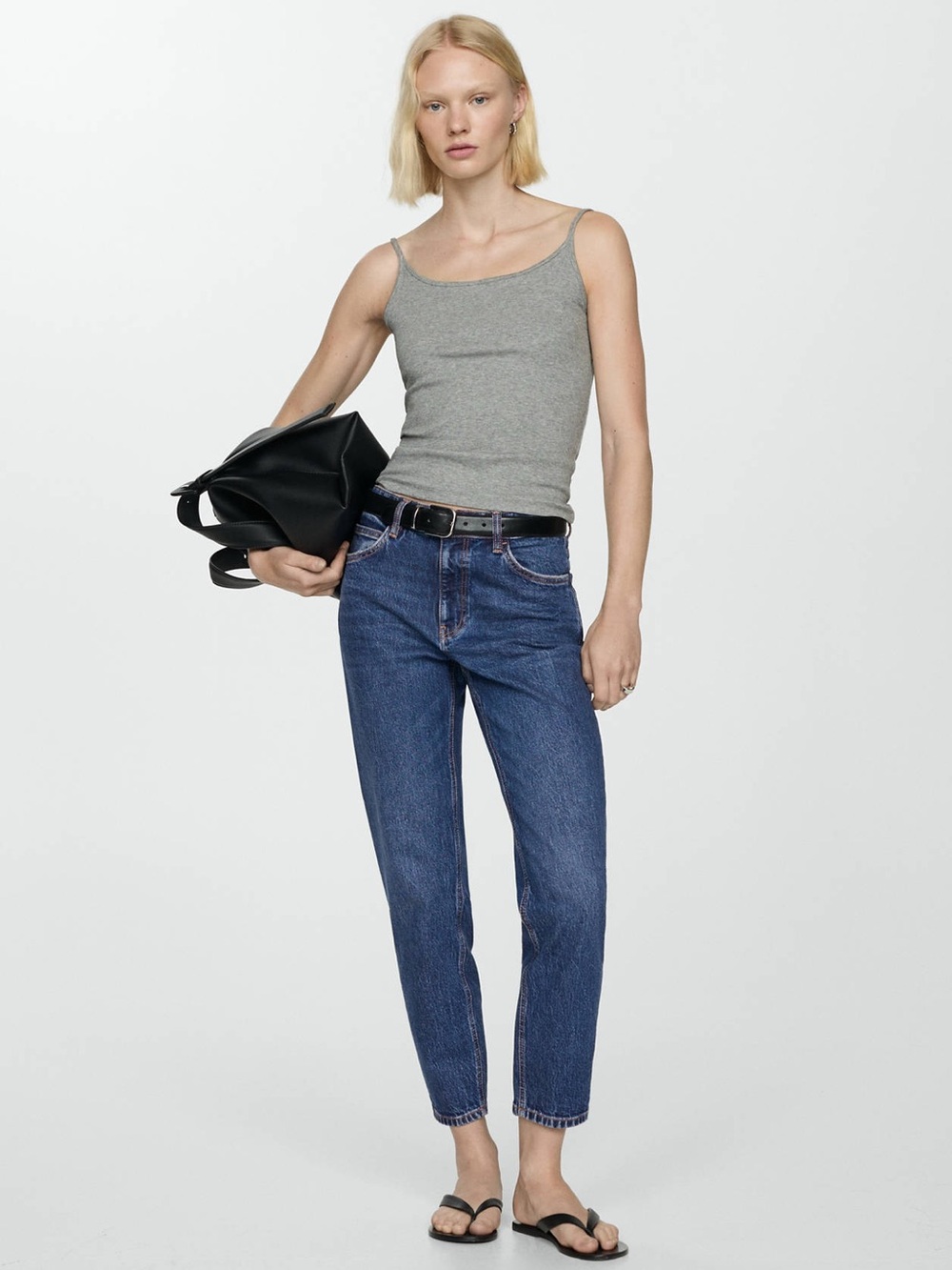 Mango Boyfriend Jeans in Dark Blue Denim